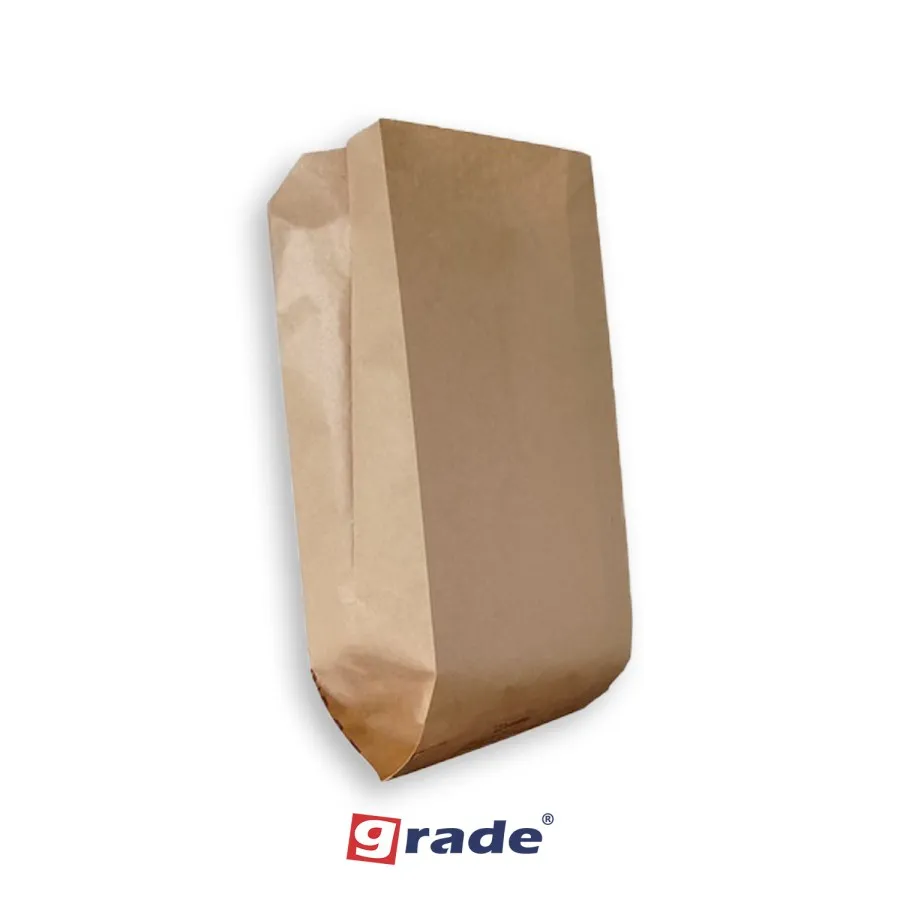 PAPER BAG V BOTTOM BK #4 PACKAGINGME — 130 × 80 × 255 MM — COKLAT — POLOS
