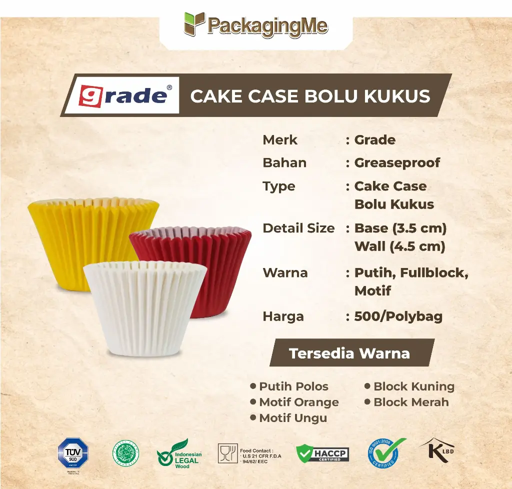 CAKE CASE (CC) 12.5 BOLU KUKUS — POLOS "GRADE" (1 KARTON)
