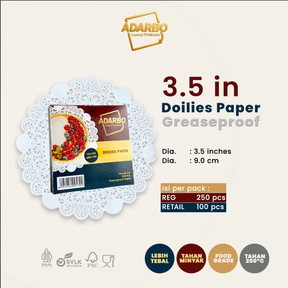 DOILIES ROUND 3.5 WHITE GP "ADARBO"