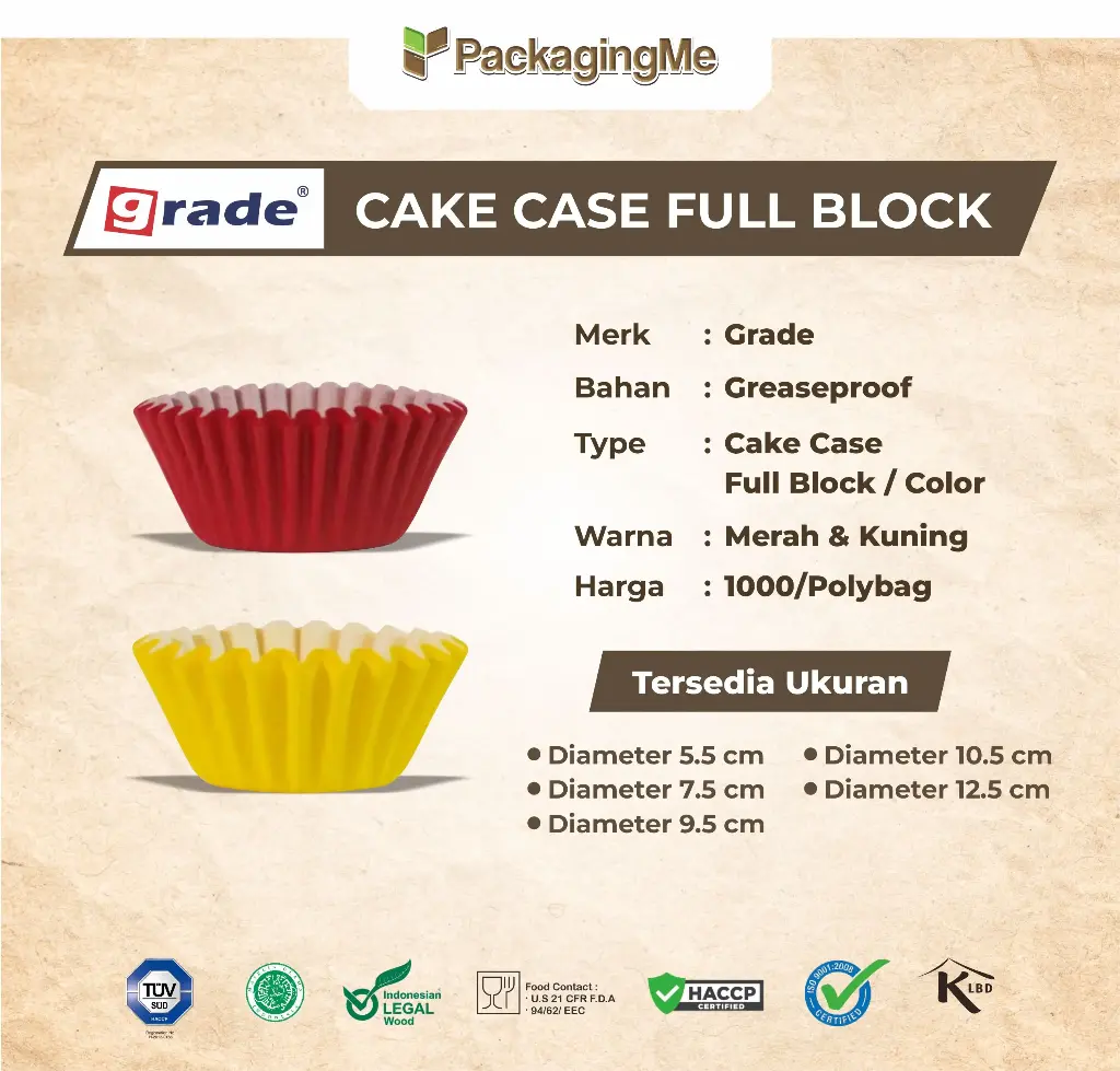 CAKE CASE (CC) 9.5 — FULL BLOCK MIX "GRADE" (1 Polybag = 1.000 pcs)