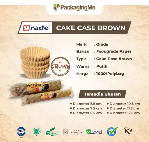 CAKE CASE (CC) 12.5 — BROWN KRAFT "GRADE" (1 KARTON)