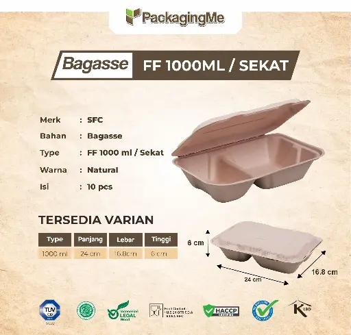 BAGASSE FRENCH FRIES 450 ML
