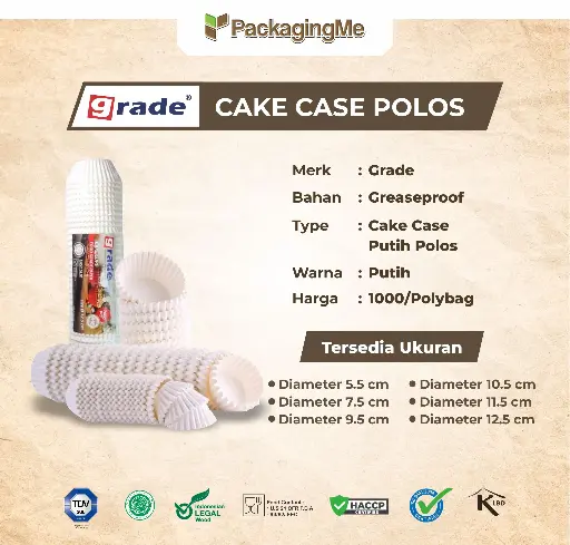 CAKE CASE (CC) 7.5 — POLOS "GRADE" (1 Polybag = 1.000 pcs)